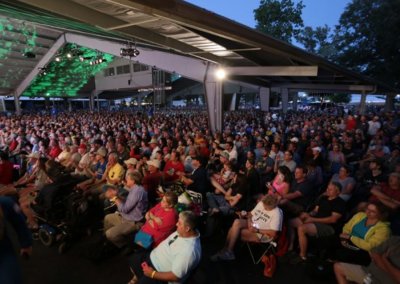 My audience at the Theater In The Woods at Oshkosh Experiment Aircraft Association (EAA) in Wisconsin, USA.